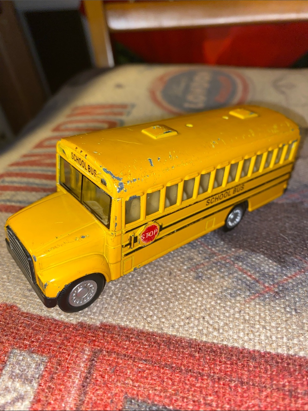 5" Kinsfun School Bus DieCast Model Toy Pull Back Action w/ openable doors